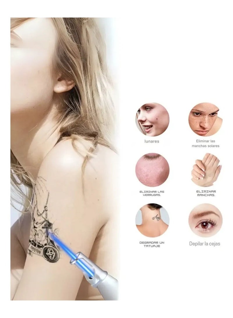 Handheld Picosecond Spot-Clearing & Skin-Beautifying Pen – Safe, Non-Invasive Photonic Treatment Device – Includes Protective Goggles and USB Charging Cable – Black - Image 2