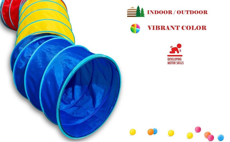 Homecute Tunnel Tent for Kids, Kids Play Tunnel, Foldable Indoor & Out Door Crawl Through Tunnel for- Kids Toddler Babies Children, Tunnel Tent for Kids, Girls and Boys. (Zig-Zag Multi) - Image 4