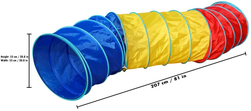 Homecute Tunnel Tent for Kids, Kids Play Tunnel, Foldable Indoor & Out Door Crawl Through Tunnel for- Kids Toddler Babies Children, Tunnel Tent for Kids, Girls and Boys. (Zig-Zag Multi) - Image 2