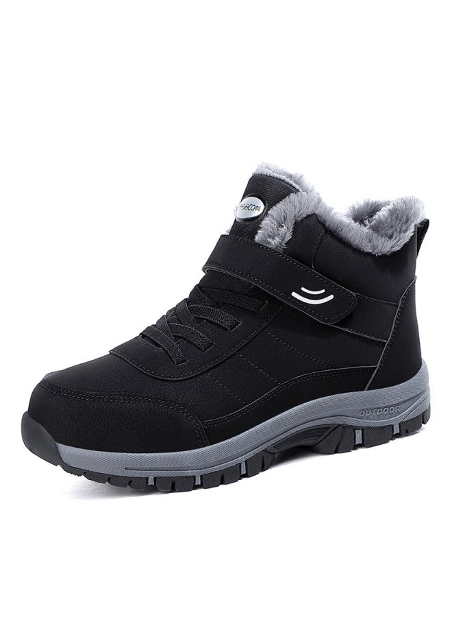New Old People's Shoes Men's Autumn And Winter High-top Velvet Padded Cotton Shoes Sports Non-slip Walking Shoes Mother Snow Boots Lovers