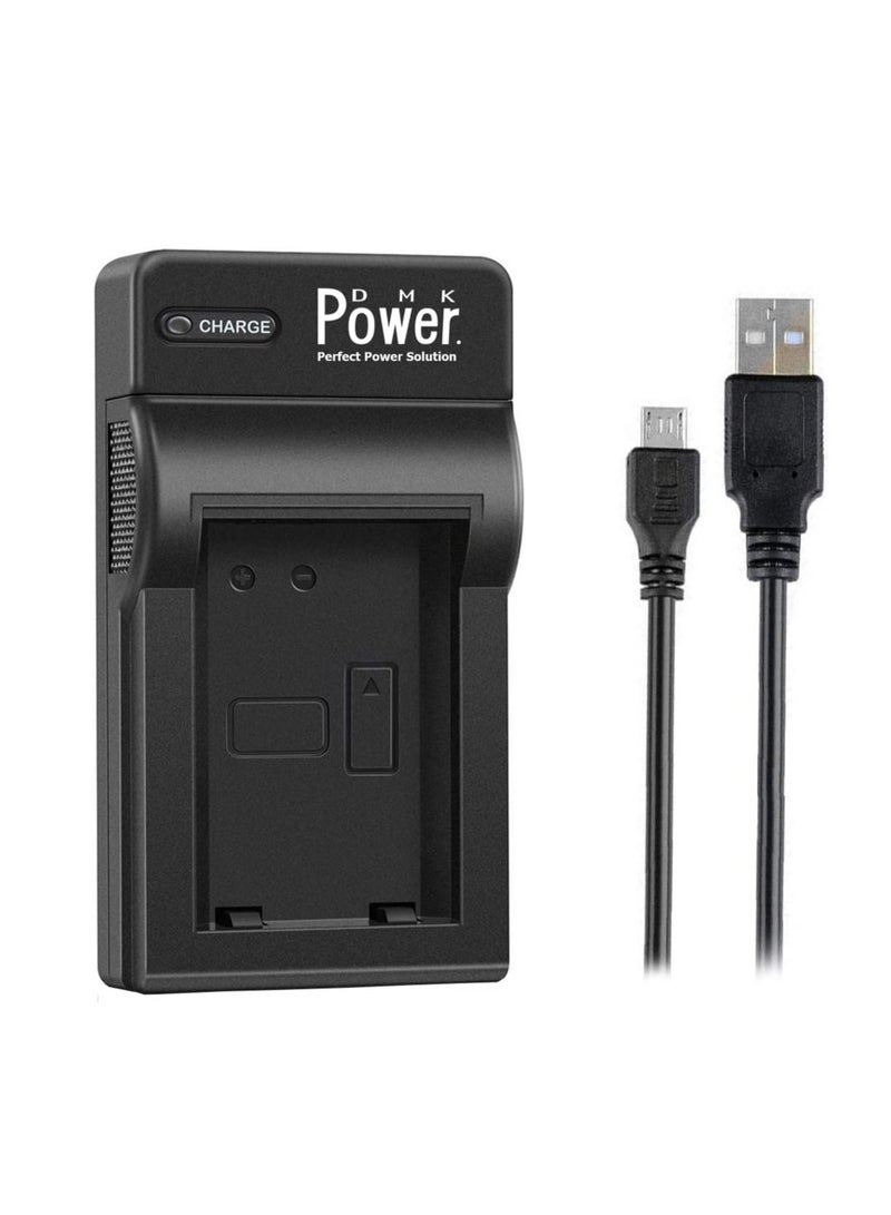 DMK Power شاحن USB فردي TC-USB1 متوافق مع Sony F550 F570 F960 FM50 FM70 PAN VBD1 VBD2 JVC V607u V617u وما إلى ذلك - Image 1