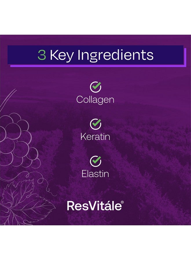 ResVitale ResVitále Beauty 3 - Skin Care Supplement with Collagen, Keratin & Elastin - 90 Capsules - Image 3