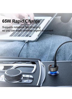 Baseus 65W Car Charger for Samsung S24 Ultra, Type C Fast Charging, 45W PPS Dual USB Port Adapter with Digital Display, Compatible with Galaxy S24 Ultra/S24/S24+, iPhone 16 Series, MacBook & More, Includes 100W 5A USB-C Cable for Fast, Reliable Charging.  - Image 4
