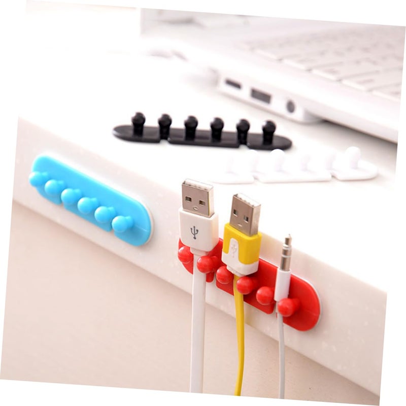 Self Adhesive Cord Organizer 2 Pack Desktop Cable Management System Vivid Colors - Image 4