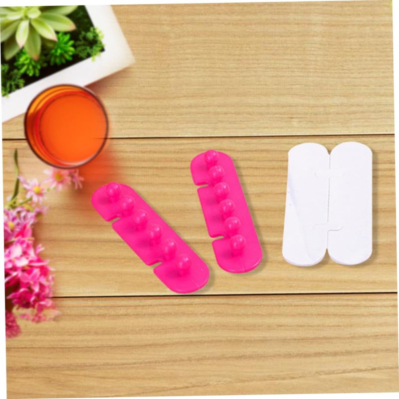 Self Adhesive Cord Organizer 2 Pack Desktop Cable Management System Vivid Colors - Image 5
