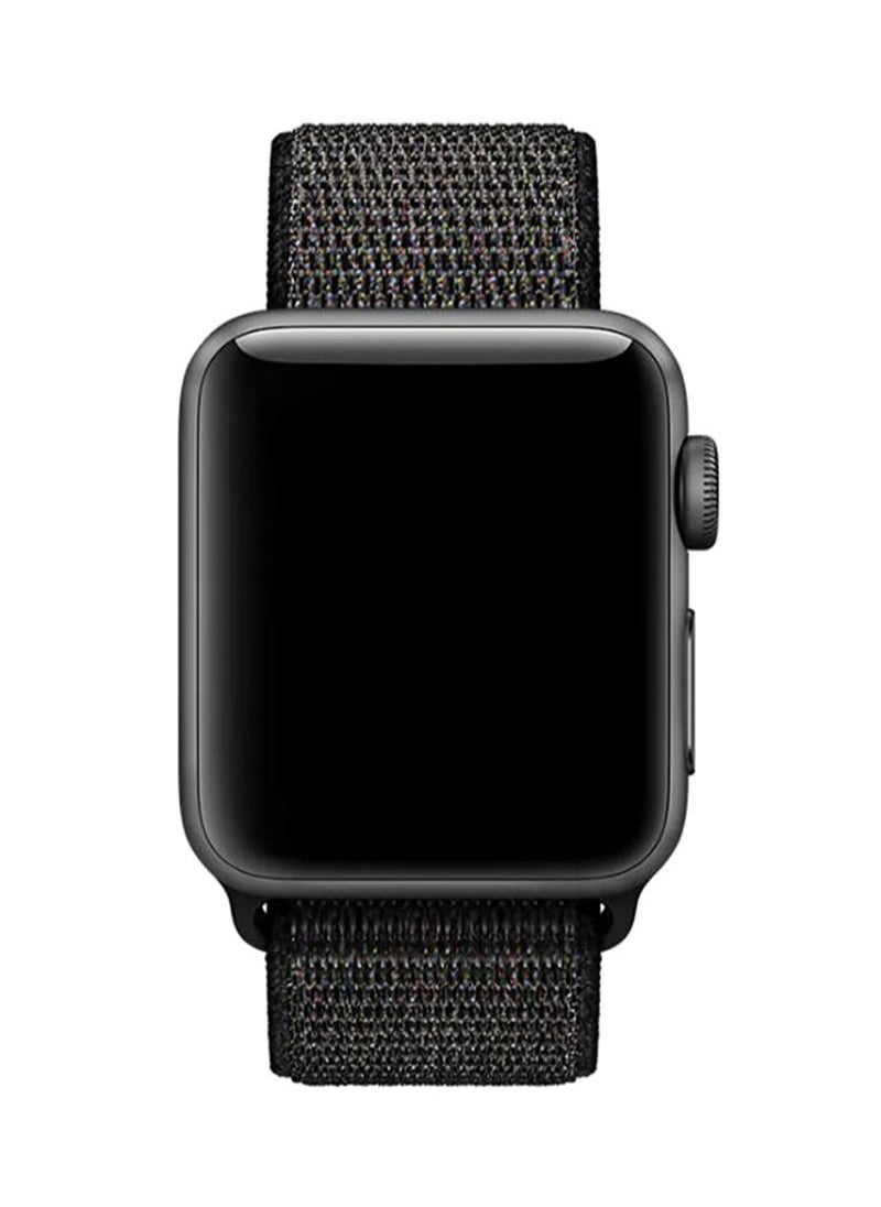 HEXABEX - Apple Watch Band/Strap Compatible With 46mm/45mm/44mm/49mm Nylon Strap for Apple watch All Series Black - Image 1