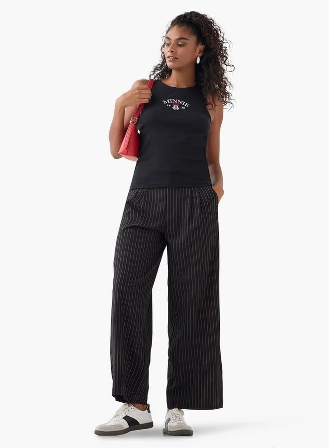 SP Characters Minnie Mouse Embroidered Ribbed Tank Top