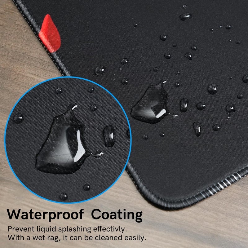 GMKWTL Large Gaming Mouse Pad for Desk, Black Plum Blossoms XXL Mouse Pad, 35.4x15.7 Inch, Waterproof, Non-Slip Rubber Base - Image 4