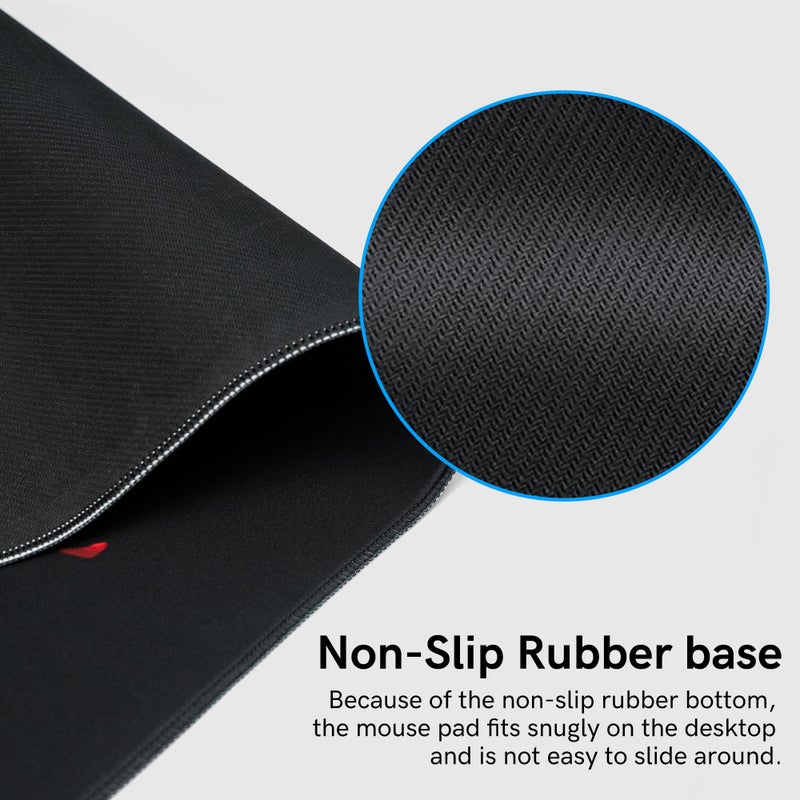 GMKWTL Large Gaming Mouse Pad for Desk, Black Plum Blossoms XXL Mouse Pad, 35.4x15.7 Inch, Waterproof, Non-Slip Rubber Base - Image 5