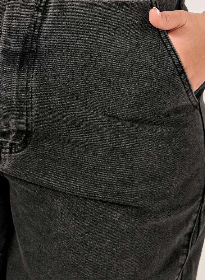 Styli Plus Size Wide Leg Jeans with Side Seam Detail  - Image 3