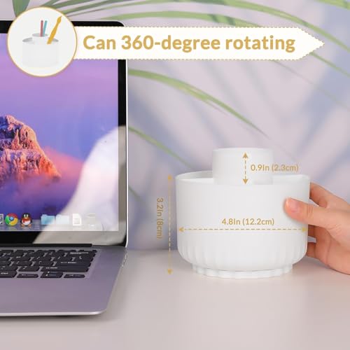 SKYDUE 360 Degree Rotating Desk Organizer DualPurpose Pencil Pen Holder for Desk Rotating Pencil Cup Office Supplies Desk Decor for Office School Home - Image 3