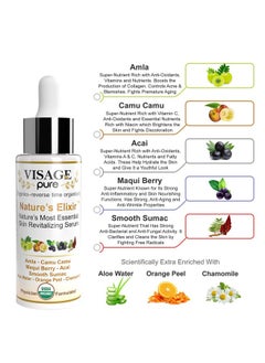 Visage Pure Visage Pure Nature's Elixir - Skin Revitalizing Vitamin and Nourishment Face Serum - Clarifies, Brightens, and Revitalizes the Skin - USDA Organic - Physician Formulated - Research Supported  - Image 2