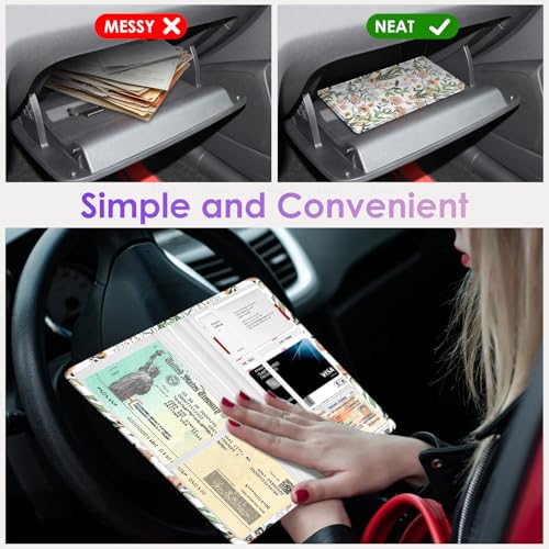 Pisypox Car Registration and Insurance Holder，Colour Patterns Men Women Car License Document Registration and Insurance Card Holder - Image 5