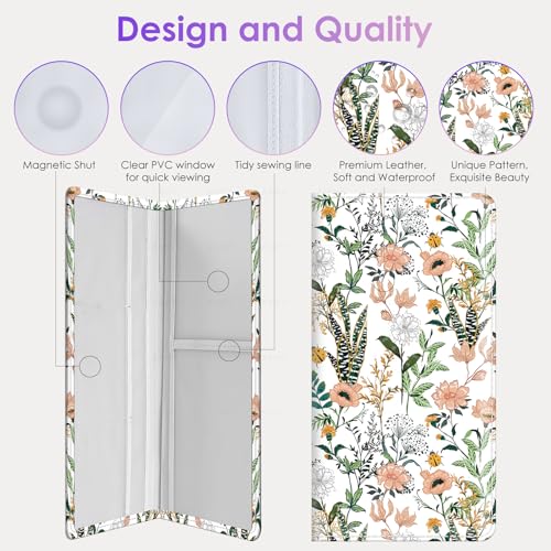 Pisypox Car Registration and Insurance Holder，Colour Patterns Men Women Car License Document Registration and Insurance Card Holder - Image 4