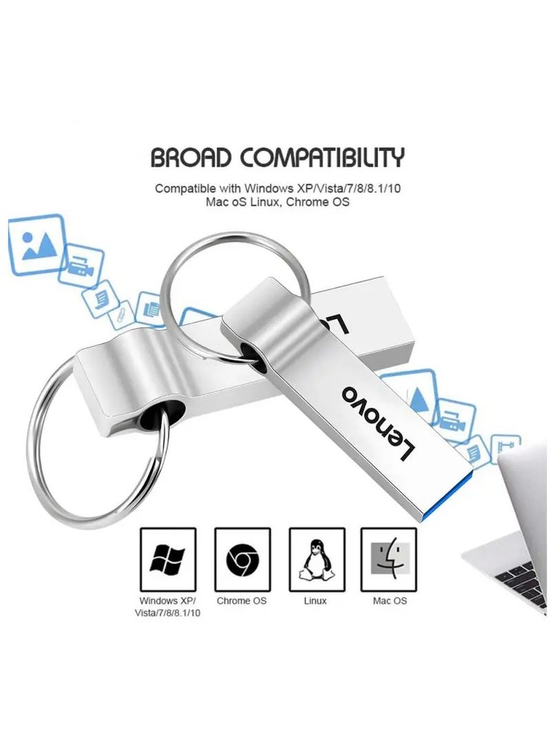 Lenovo - USB Flash Drive 512GB Thumb Drive High Speed USB Drive High Capacity USB Memory Stick Jump Drive Pen Drive with Keychain for Data Transfer and Backup. - Image 1