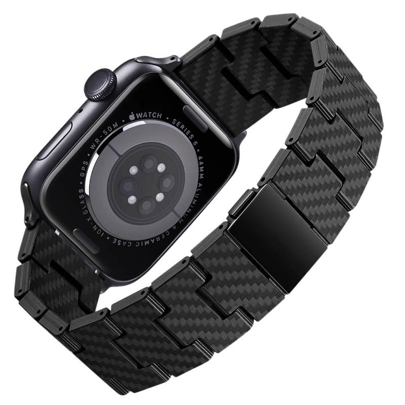 سوار ساعة ذكية باللون أزرق قابل للتعديل متوافق مع Apple Watch 38/40/41/42/44/45/49mm بملاءمة قابلة للتعديل وحزام بديل - Image 5