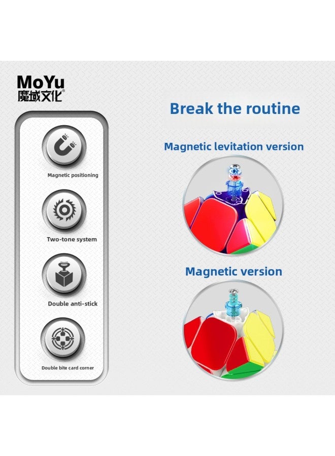 Moyu Culture RS Oblique Magic Cube Third-order Magnetic Magnetic Suspension Special-shaped Smooth Professional Competition Children's Toys-Color:MF8862-RS Oblique Cube Magnetic Version  - Image 3