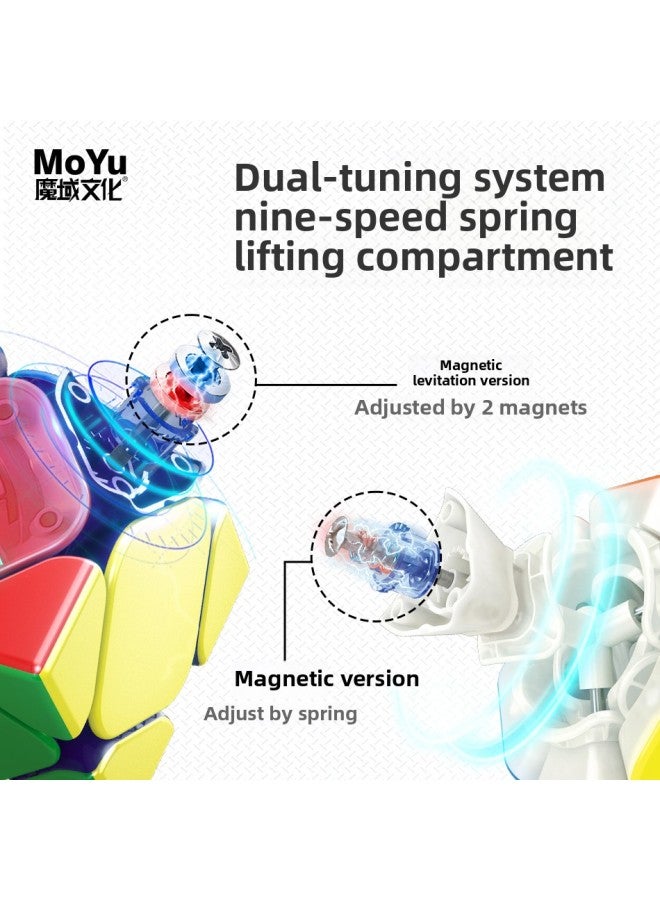 Moyu Culture RS Oblique Magic Cube Third-order Magnetic Magnetic Suspension Special-shaped Smooth Professional Competition Children's Toys-Color:MF8862-RS Oblique Cube Magnetic Version  - Image 4