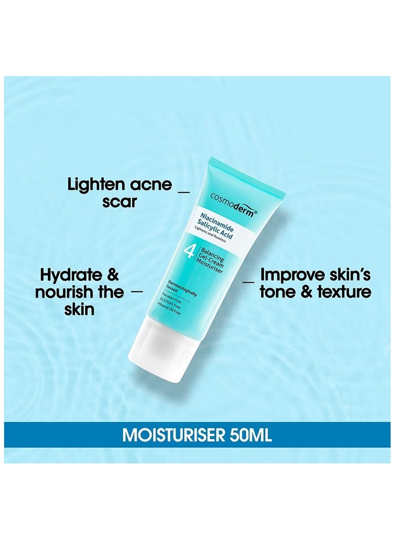 كوزموديرم كريم جل كريم مرطب بحمض الساليسيليك نياسيناميد 50 مل - Image 2