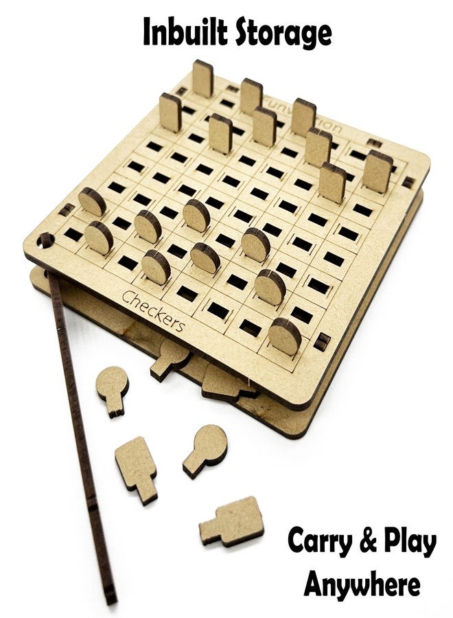 Funvention- for Little Scientist in Every Kid Diy Checkers Pocket Travel Game For Kids 4+ Years,Fun Learning Educational Board Game,Best Birthday Return Gifts - Image 3