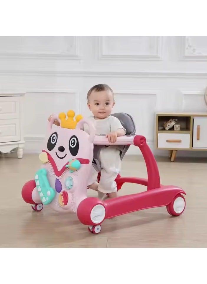 Whynot - 3-in-1 Baby Walker with Cartoon Face & Interactive Activity Panel – Pushchair, Seated Play & First Steps Support – for 6 to 24 Months 👶🎉 - Image 1