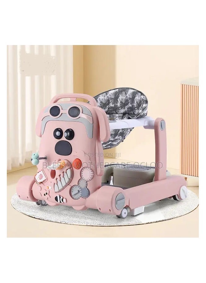 Whynot - 3-in-1 Baby Walker with Cartoon Face & Interactive Activity Panel – Pushchair, Seated Play & First Steps Support – for 6 to 24 Months 👶🎉 - Image 1