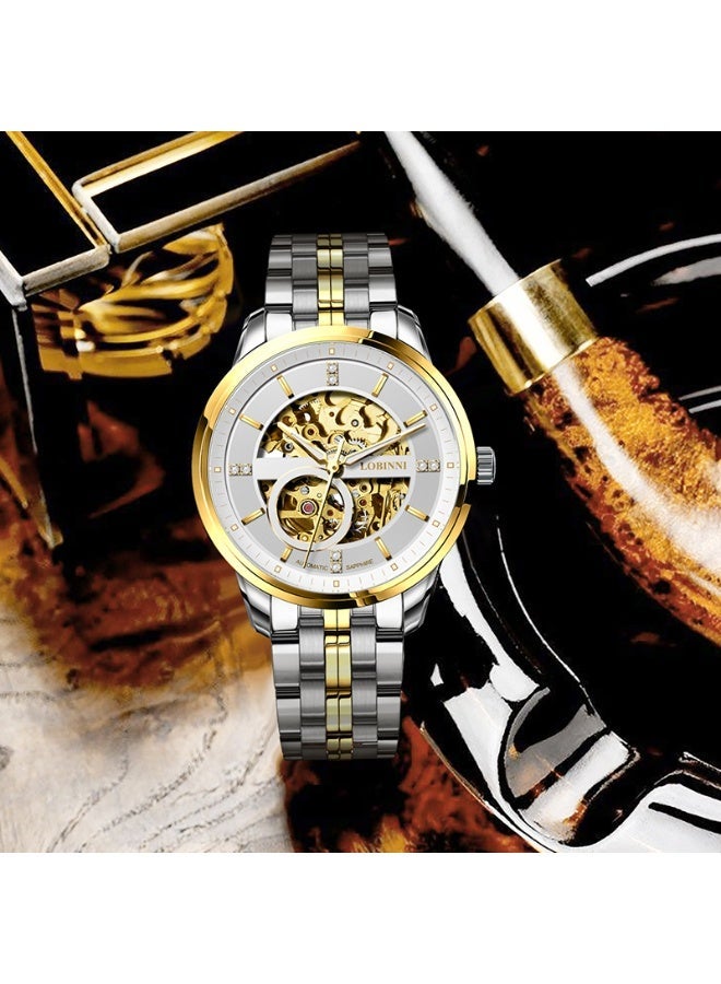 لوبيني الرجال مشاهدة الفاخرة الميكانيكية الحركة ساعات المعصم 42mm - Image 4