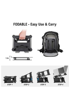 Y&D Laptop Stand Ergonomic Detachable Computer for Riser Desk Portable Aluminum Holder Notebook Compatible with Mac MacBook More 10-15.6”Laptop  - Image 4