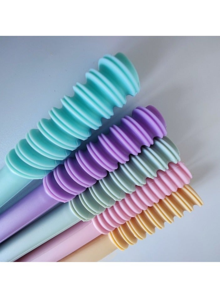 platube Baby Teething Tube, Soft And Durable Infant Teething Toys, Easy To Clean Hollow Silicone Baby Teether, Lightweight And Flexible Chew Straws For Toddlers, (1pc, Thread Light Brown) - Image 3