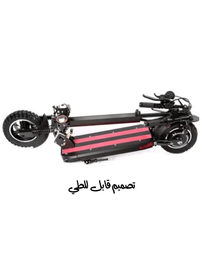 نيازي سكوتر كهربائي | سكوتر الوحش | سكوتر كهربائي للكبار | سكوتر كهربائي بمقعد | سكوتر كهربائي قابل للطي | جهد 48 فولت | مصابيح امامية وخلفية | مساعدات لامتصاص الصدمات | قدرة تحمل وزن 120 KG | اطارات 10 إنش  - Image 4