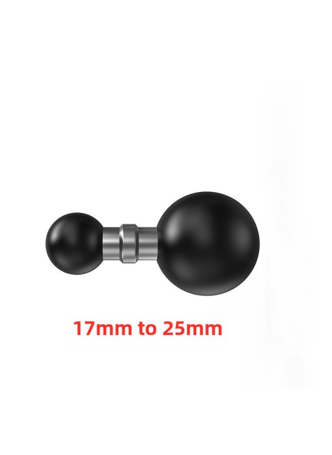 Sports Camera Adapter Ball Head 25mm Mobile Phone Bracket Pipe Clamp Fixed Base One Inch Double Ball Head Bar Accessories-Color:R10 Double Ball Head 17 Turn 25mm - Image 1
