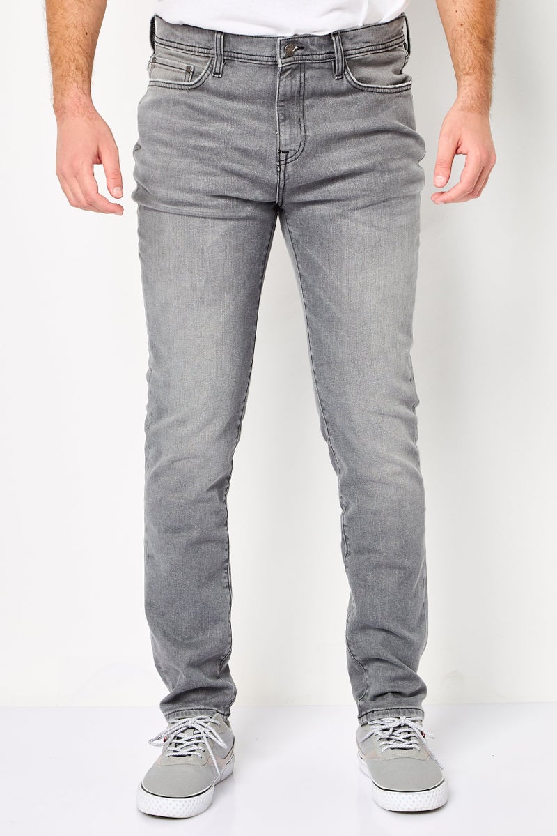 DKNY Men Skinny Fit Washed Stretchable Jeans, Grey - Image 1