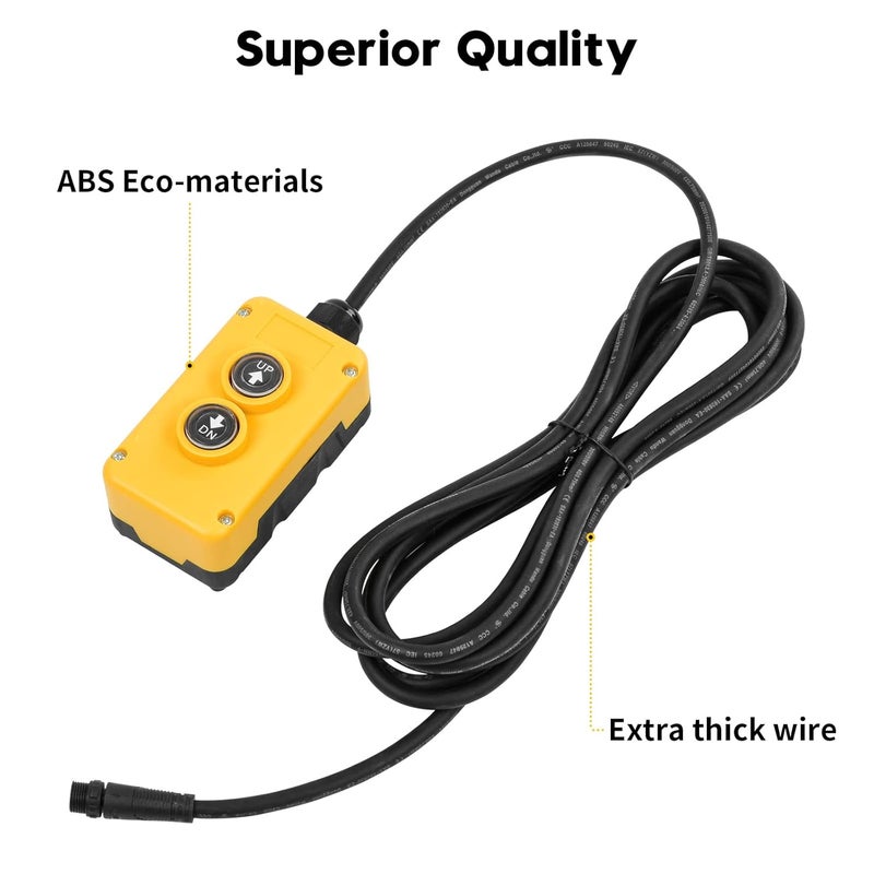 briidea Dump Trailer Remote Control Switch, 4 Wire 12V Double Acting Hydraulic Pump Power Supply Unit Remote Controller Truck Lift Gate Tipper Hoist - Image 4