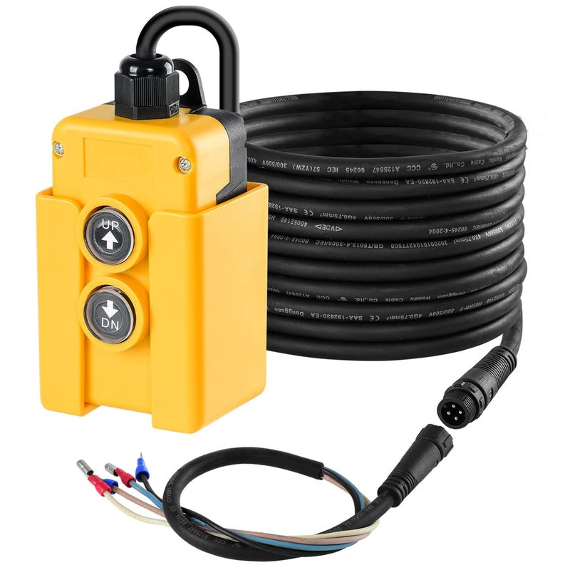 briidea Dump Trailer Remote Control Switch, 4 Wire 12V Double Acting Hydraulic Pump Power Supply Unit Remote Controller Truck Lift Gate Tipper Hoist - Image 1
