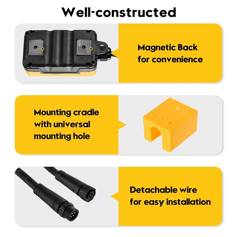 briidea Dump Trailer Remote Control Switch, 4 Wire 12V Double Acting Hydraulic Pump Power Supply Unit Remote Controller Truck Lift Gate Tipper Hoist - Image 3