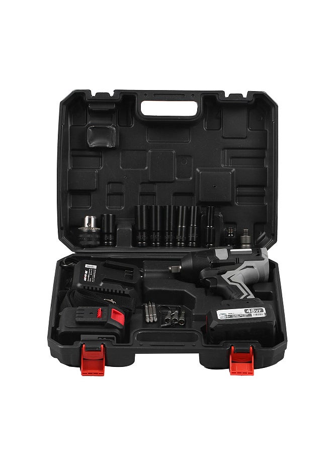 48VF Lithium Battery Brushless Impact Wrench with 1080NM High Torque Power Impact Wrench Set