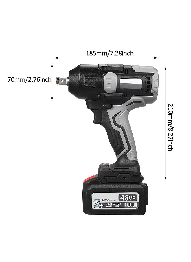 48VF Lithium Battery Brushless Impact Wrench with 1080NM High Torque Power Impact Wrench Set
