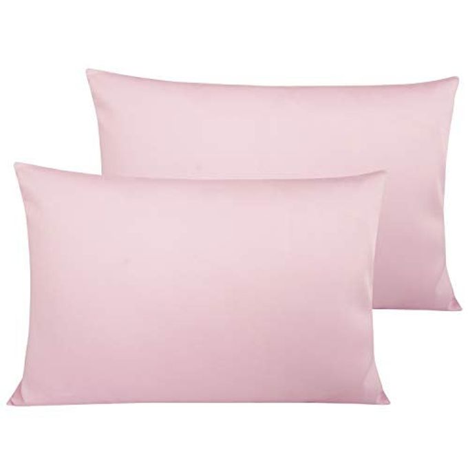 EGYPTIAN COTTON TODDLER PILLOWCASES SET OF 2 TRAVEL PILLOW CASES 500 THREAD COUNT COTTON 13X18 PILLOW COVERS ENVELOPE CLOSURE NURSERY PILLOWCASES 13X18 INCHES PINK