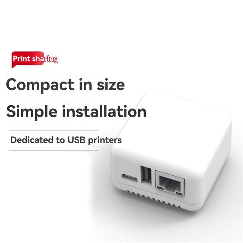 خادم طباعة شبكي NP330 USB 2.0، خادم طابعة صغير USB 2.0 بسرعة 100 ميجابت في الثانية، اتصال RJ45 لهواتف أندرويد، قابس أوروبي - Image 5