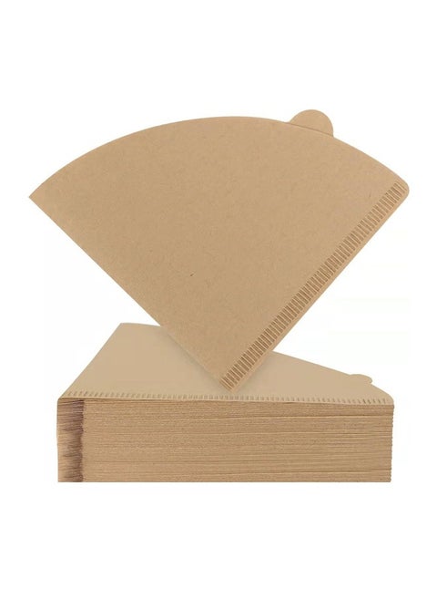 100-Piece Coffee Filter Paper V60 Size 02 Unbleached Disposable Coffee Filters Paper for Pour Over and Drip Coffee Maker