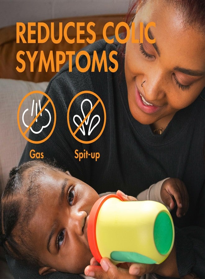 BOON حقيبة زجاجات الأطفال القابلة لإعادة الاستخدام من بون نورش - حلمة تدفق متوسط - حقيبة زجاجة الأطفال وحلمة - أساسيات تغذية الأطفال - لون كتلة - 3-6 أشهر - 3 قطع - 8 أونصات - Image 2