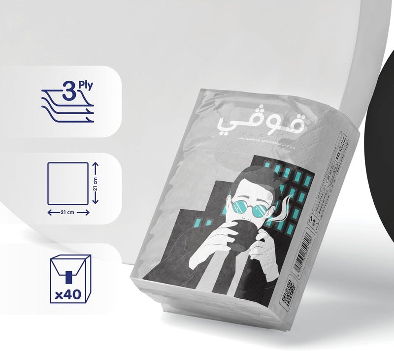 Govyy Pocket Tissues 3 Ply Soft Tissues, 40 Packs x 10 Tissues - Portable, Ideal for Daily Use, Travel & On-the-Go - Image 4
