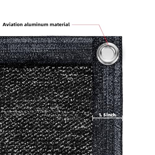 SUNNY GUARD Privacy Screen Fence 5' x 50' Black Heavy Duty Dustproof Denoise Fencing Mesh Fabric Shade Net Cover for Outdoor Wall Garden Yard Pool Deck(We Make Custom Size) - Image 3