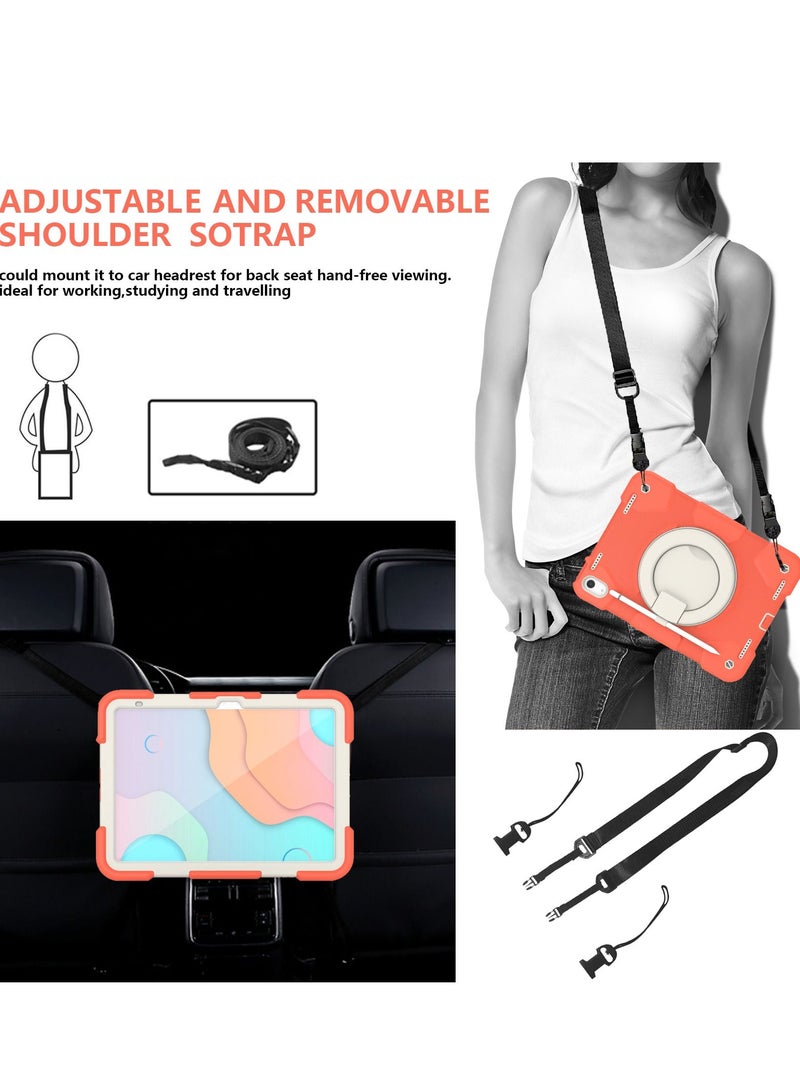 GULFLINK Rugged Heavy Duty Protective Case  for ipad 10th 10.9 inch 2022（A2757/A2777）Coral Orange - Image 5