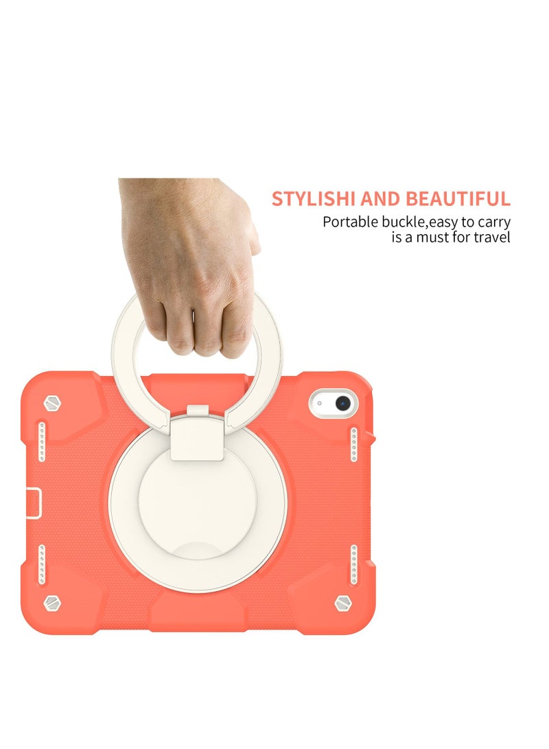 GULFLINK Rugged Heavy Duty Protective Case  for ipad 10th 10.9 inch 2022（A2757/A2777）Coral Orange - Image 3