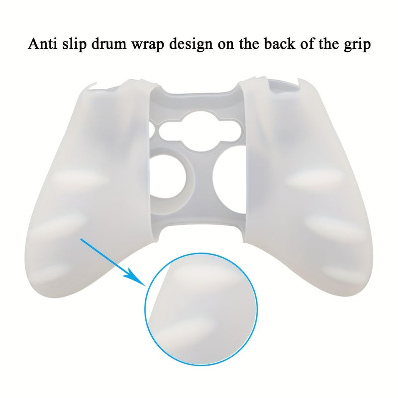 Red Non Slip Textured Grip Cover for Xbox 360 Controller Prevents Sweat Dust - Image 2