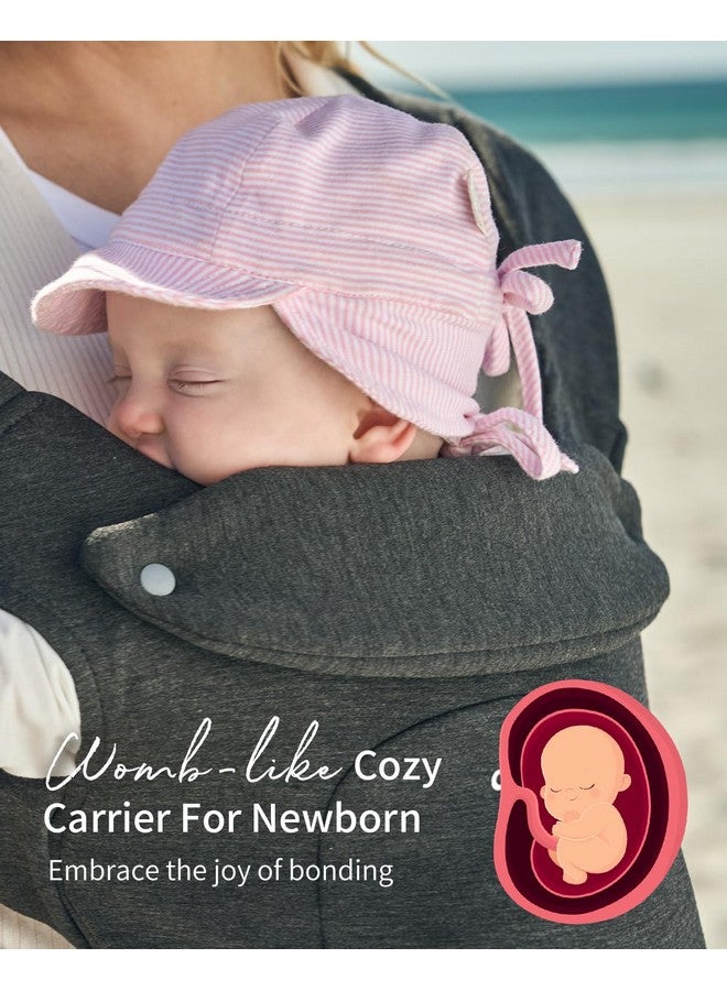 GROWNSY GROWNSY Baby Carrier, Cozy Baby Wraps Carrier, Ergonomic Baby Carrier Newborn to Toddler with Head Support, Deep Grey  - Image 1