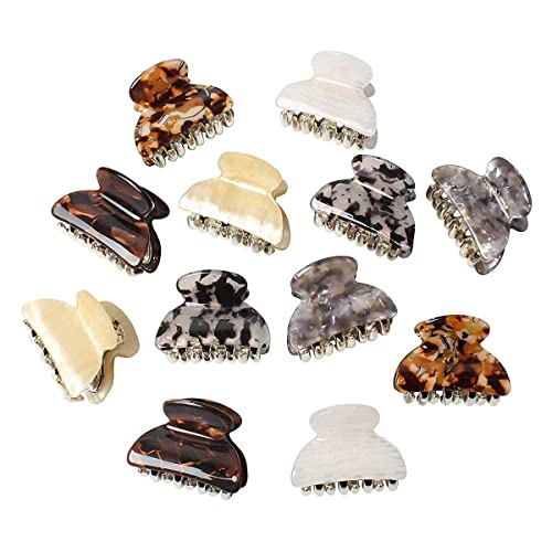 ZEPOLI - Hair Claw Clips for Women Girls Tortoise Barrettes Acrylic Small Hair Jaw Clips (Multi-colour) (12 PACK, BIG) - Image 1