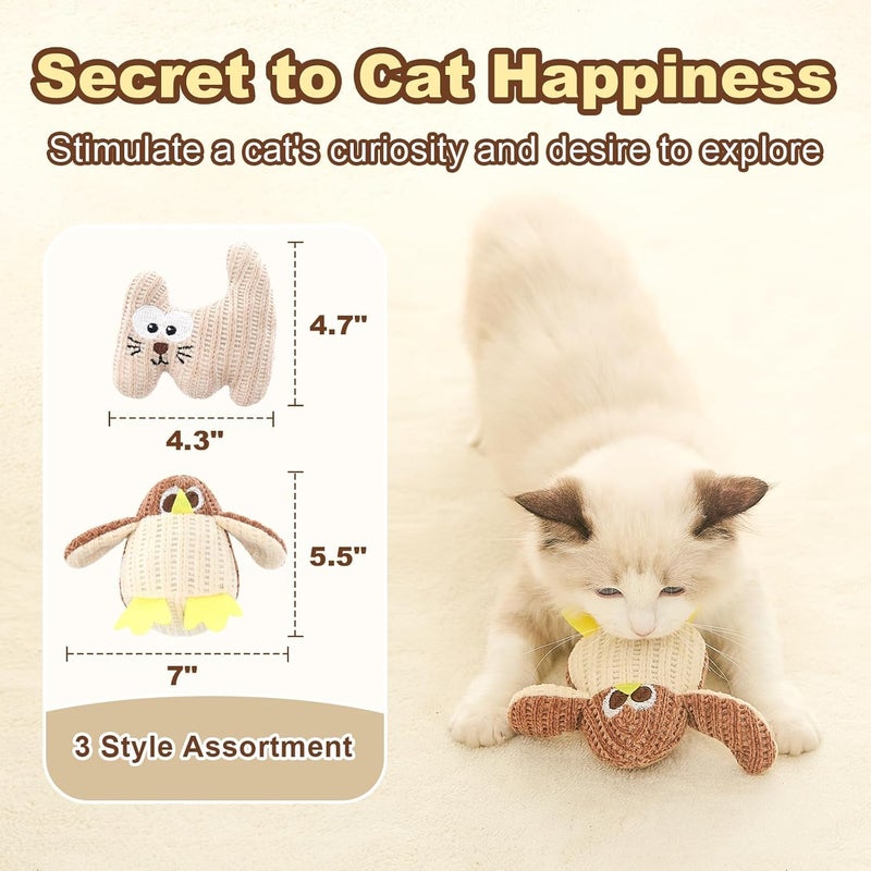 KASTWAVE Market need oriented construction 5Pcs Cat Catnip Toys, Cat Chew Toy with Catnip, Kittens Chew Toys Teeth Cleaning, Soft & Durable Cat Companion Toy for Cat Kitten All Breeds Playtime Fun, Catnip Chew Toys Consistent steady quality - Image 4