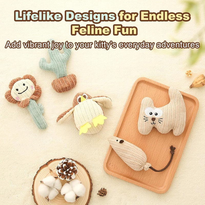 KASTWAVE Market need oriented construction 5Pcs Cat Catnip Toys, Cat Chew Toy with Catnip, Kittens Chew Toys Teeth Cleaning, Soft & Durable Cat Companion Toy for Cat Kitten All Breeds Playtime Fun, Catnip Chew Toys Consistent steady quality - Image 5